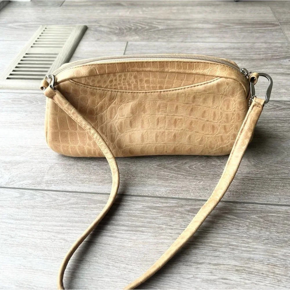 Concepts Canada Croc Embossed Leather Shoulder Bag Made in  Canada - Picture 1 of 16